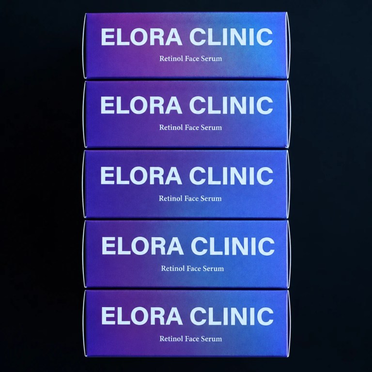 A group of cartons for Elora Clinic Retinol Serum.